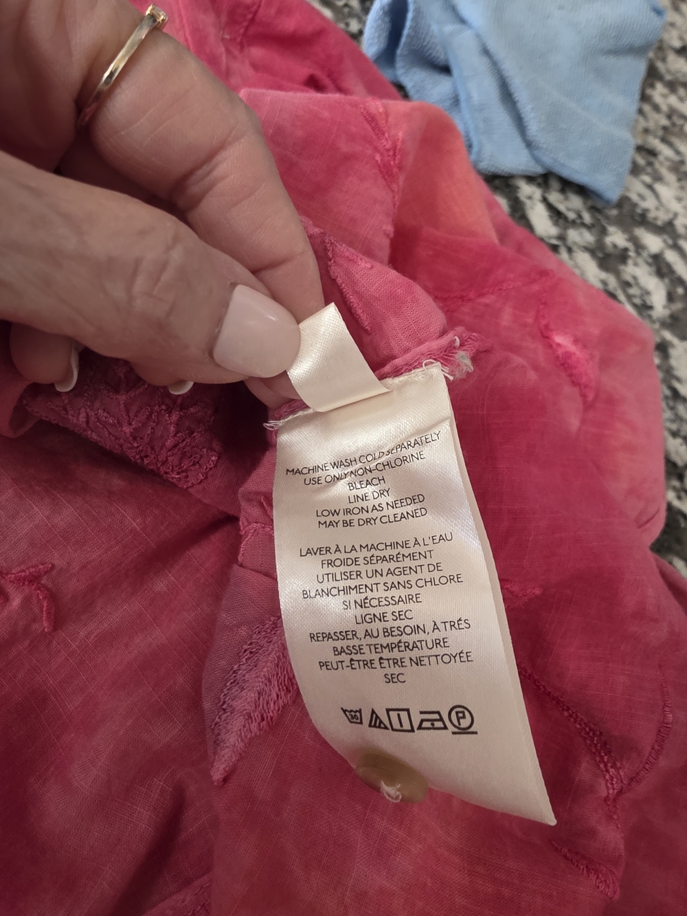 Pilcro Pink Tie-Dye Button-Down Shirt - Picture 8 of 8